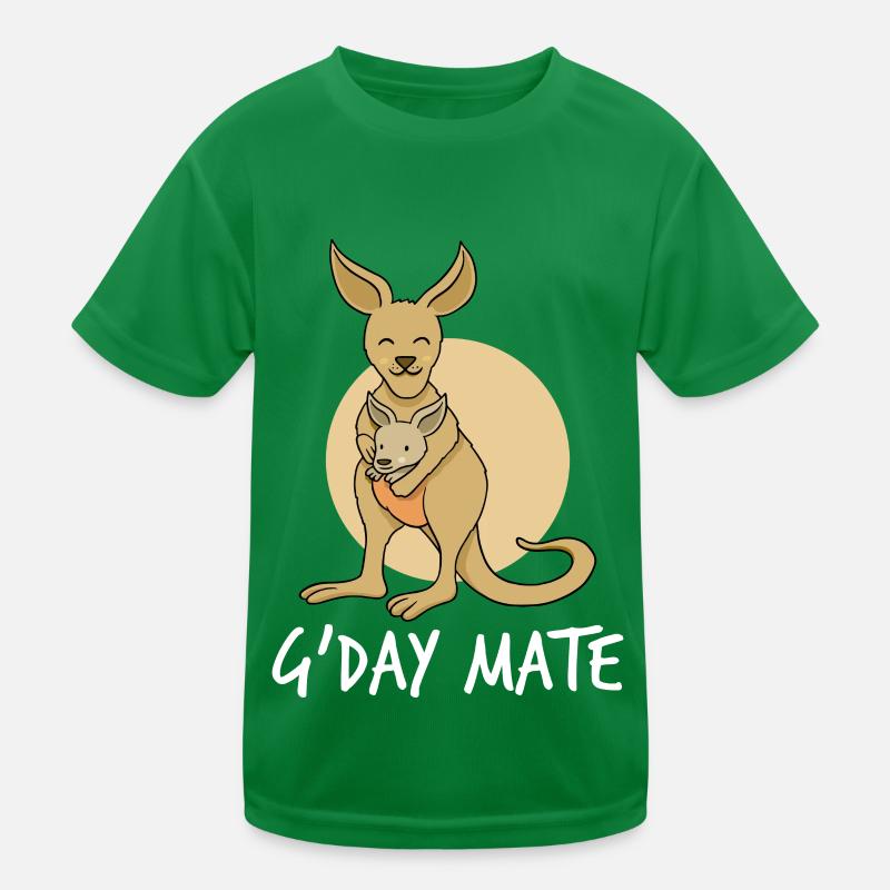Mignon Kangourou G’day Mate Kangourous Australie T-shirt sport Enfant