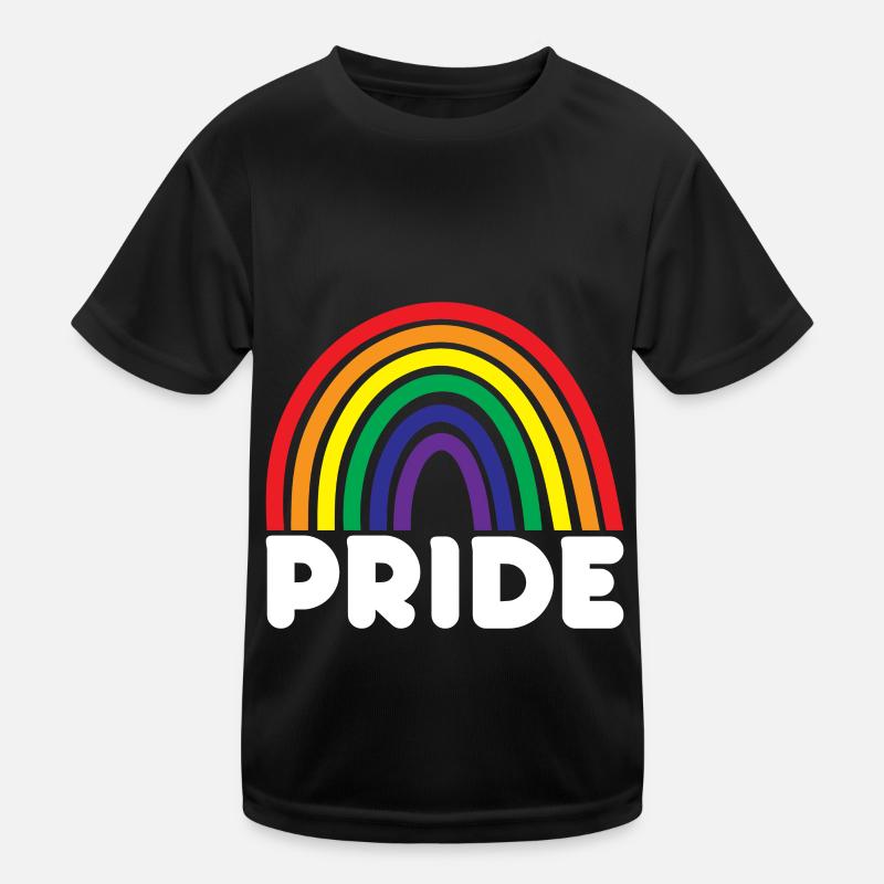 LGBT Human Mensch Regenbogen Geschenkidee - Kinder Funktions-T-Shirt - Schwarz