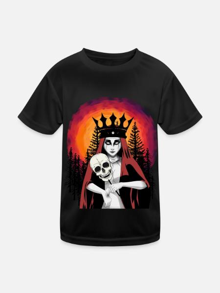 Dark Fantasy Demon Witch Satan Satanist Horror - Kids Functional T-Shirt - black - Front