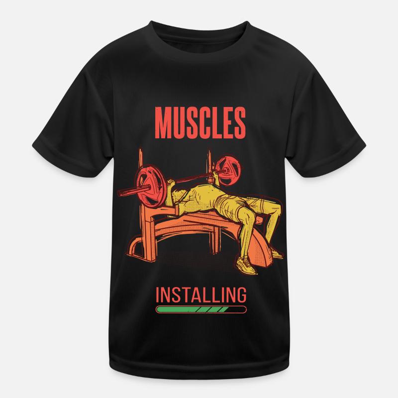Bench Press Muscles, the Chest Workout Weight Stra Kids Functional T-Shirt