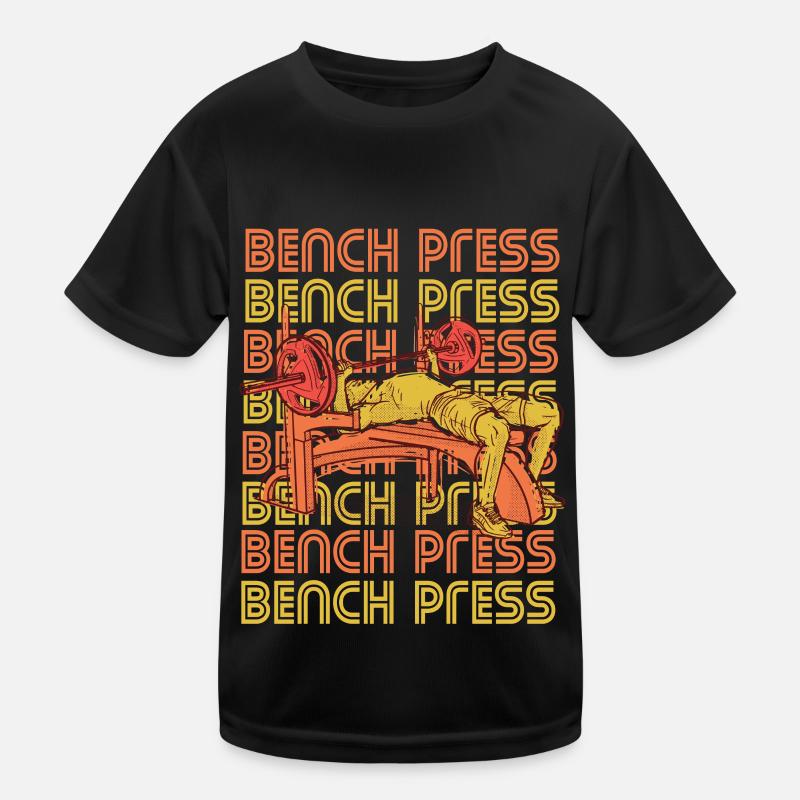 Bench Press Retro Gym Chest Workout Entraînement en force T-shirt sport Enfant