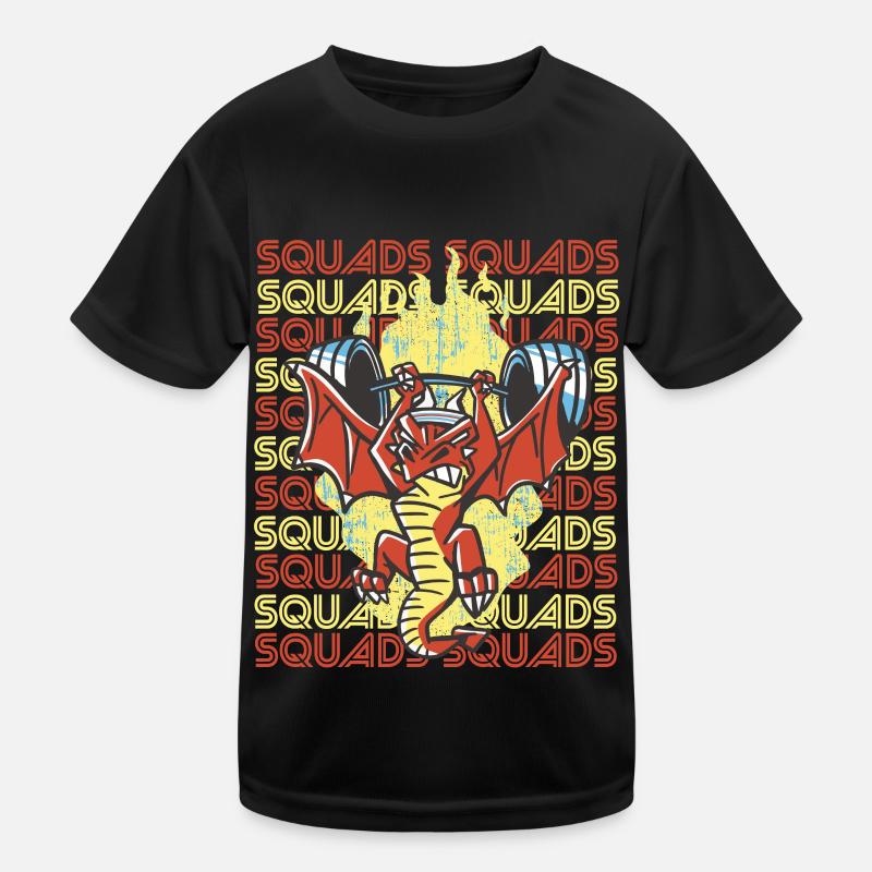 Squads Dragon Gym Workout Strength Training Kids Functional T-Shirt