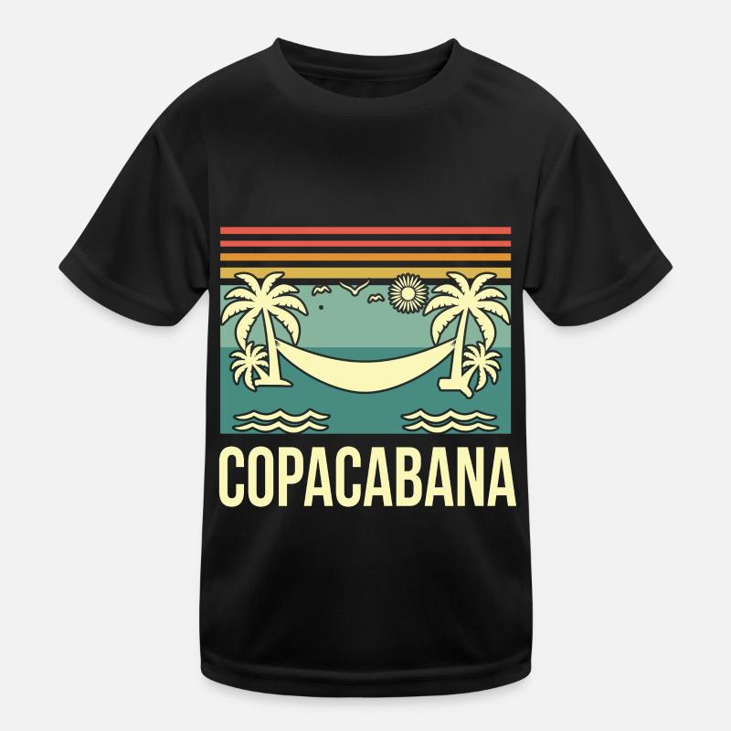 Copacabana Rio Palms Summer Beach Sun Brésil T-shirt sport Enfant