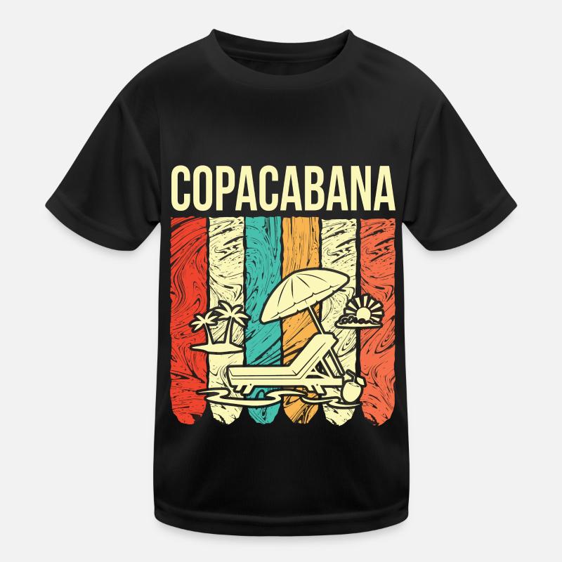 Copacabana Holiday Rio Palms Summer Beach Sun B Kids Functional T-Shirt