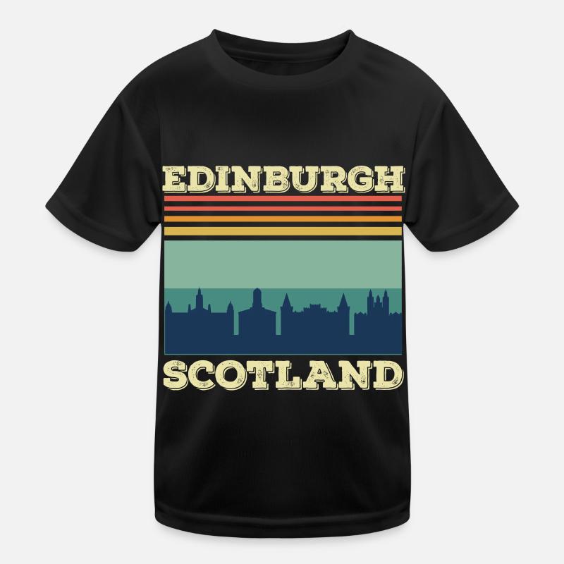 Edimbourg Écosse Skyline Souvenir écossais T-shirt sport Enfant