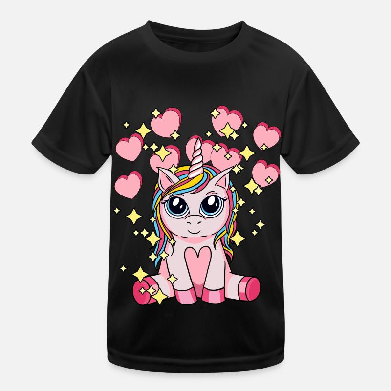 herzliches Einhorn Fabeltier Kinder Sternenstaub Kinder Funktions-T-Shirt