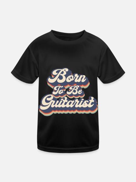 Guitariste de rock Musicien de guitare rock Chanteur de guitare - T-shirt sport Enfant - noir - Devant