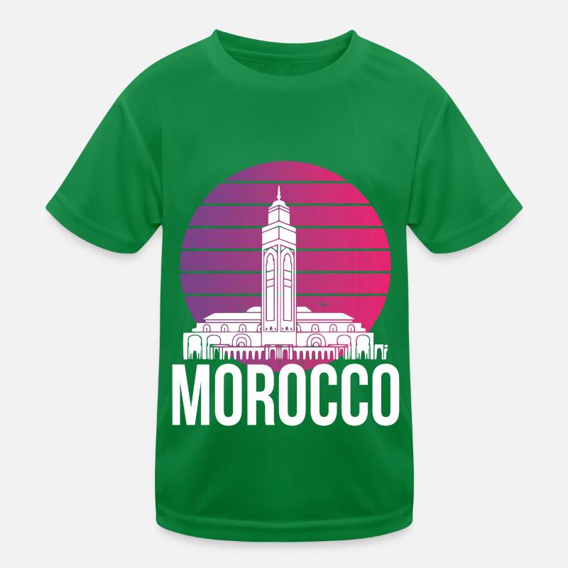 Moroccan City Morocco Skyline Africa Gibraltar Kids Functional T-Shirt