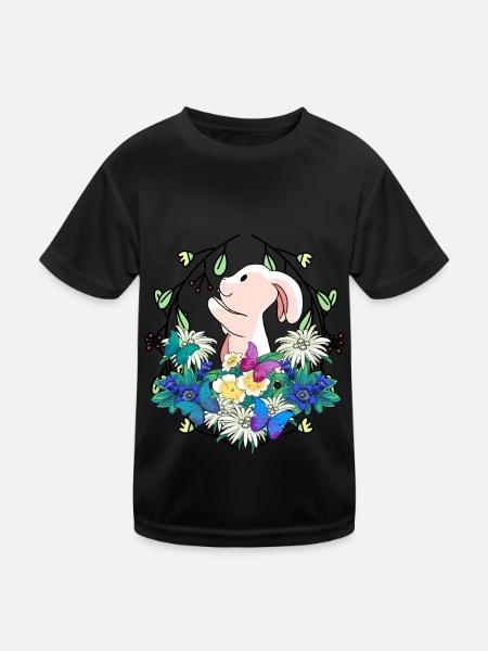 Début du printemps Lapin de Pâques Nature - T-shirt sport Enfant - noir - Devant
