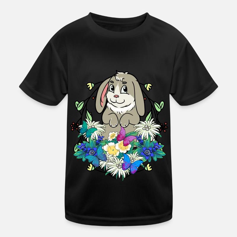 Début du printemps Lapin de Pâques Joyeuses Pâques Nature T-shirt sport Enfant
