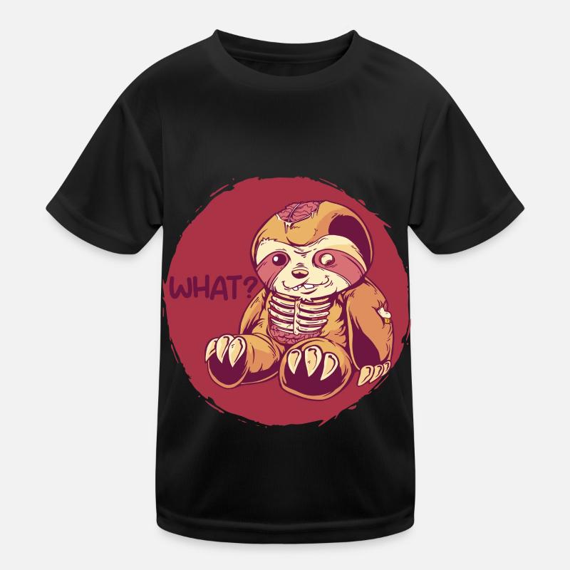 Funny Sloth Creepy Horror Murderous Fa Kids Functional T-Shirt