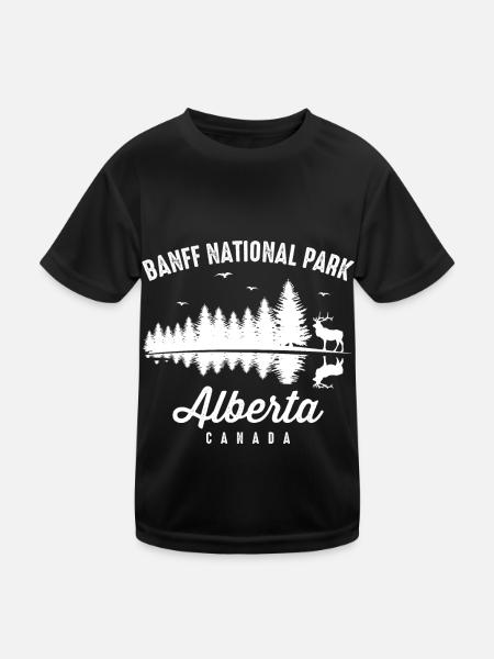 Parc national Banff Canada Alberta Souvenir Randonnée pédestre - T-shirt sport Enfant - noir - Devant