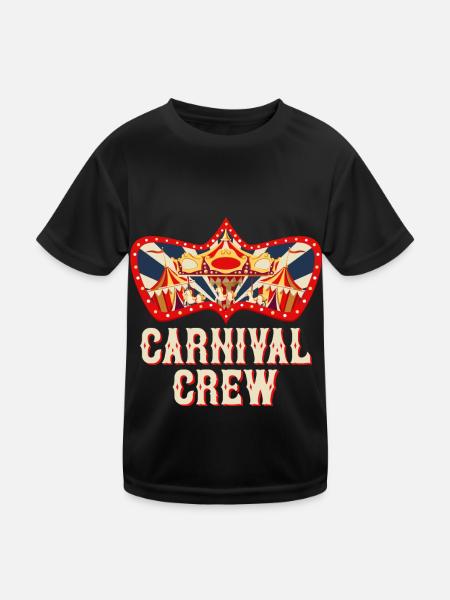 Carnival Crew Circus Birthday Outfit Celebration Karne - T-shirt sport Enfant - noir - Devant