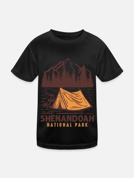 Shenandoah-Nationalpark Camping Souvenir Virginia - Kinder Funktions-T-Shirt - Schwarz
