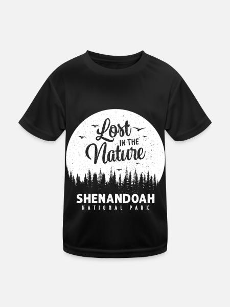 Shenandoah National Park Nature Souvenir Virginia B - Kids Functional T-Shirt - black - Front