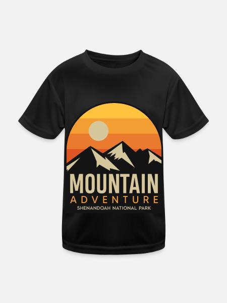 Promenade dans la nature Parc national de Shenandoah Souvenir Vi - T-shirt sport Enfant - noir - Devant