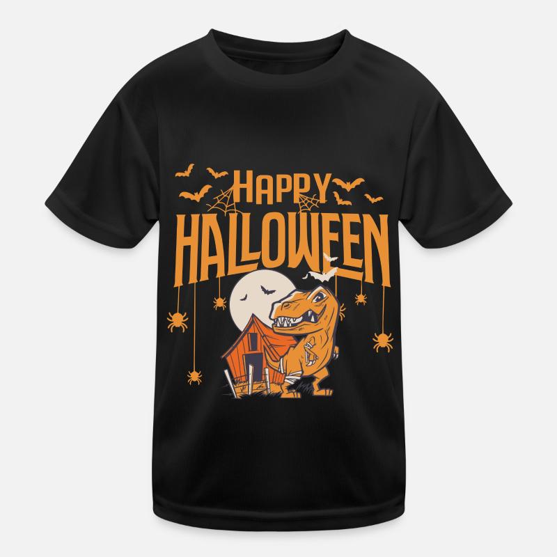 T-Rex Funny Halloween Spider Bat Horror Kostüm Din Kinder Funktions-T-Shirt