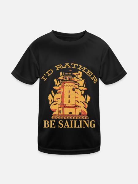 Lighthouse Vitamin Sea Sailor Anchor Ocean Liner - T-shirt sport Enfant - noir - Devant