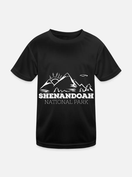 Hiking Shenandoah National Park Virginia Mountains Wa - Kids Functional T-Shirt - black - Front