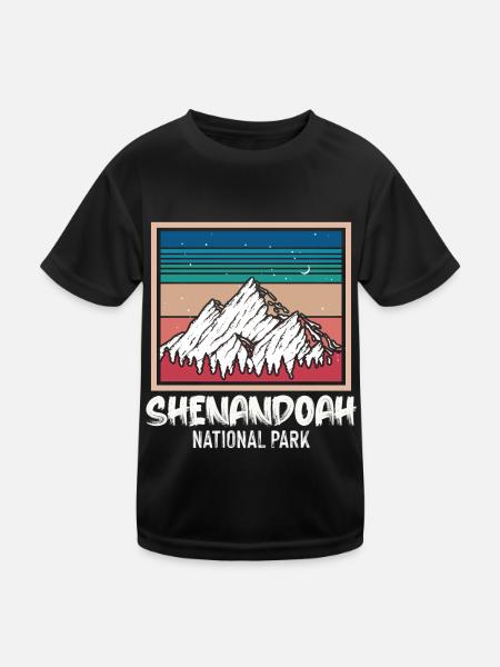 Montagnes Parc national de Shenandoah Virginie Randonnée - T-shirt sport Enfant - noir - Devant