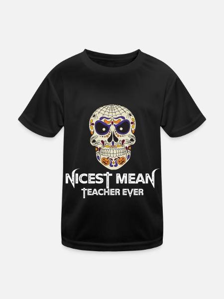 Mort Sourire Sucre Crâne Jour des Morts Los Muerto - T-shirt sport Enfant - noir - Devant