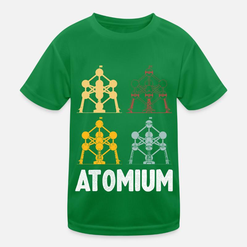 Atomium Atomkern aus Brüssel Physik Wissenschaft Kinder Funktions-T-Shirt