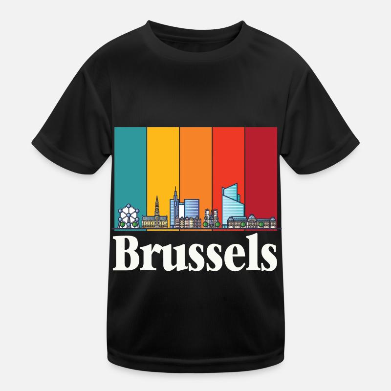 Brüssel Atomium Atomkern Wissenschaft für Physik Kinder Funktions-T-Shirt