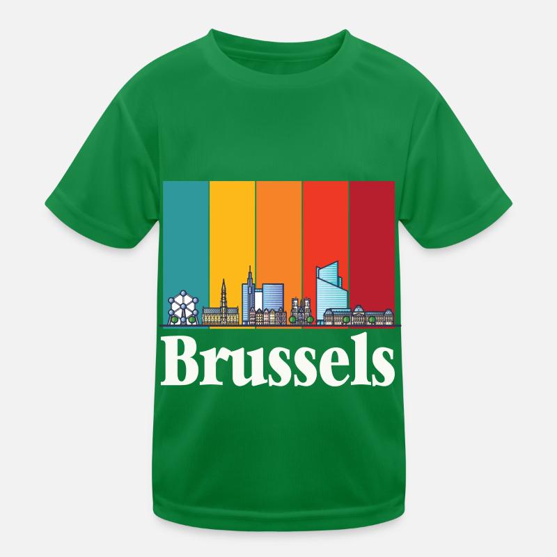 Brüssel Atomium Atomkern Wissenschaft für Physik Kinder Funktions-T-Shirt