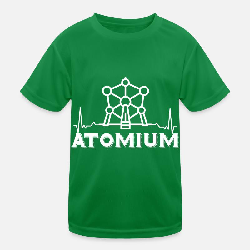 Atomium Heartbeat Atomic nucleus Brussels Scientific Kids Functional T-Shirt