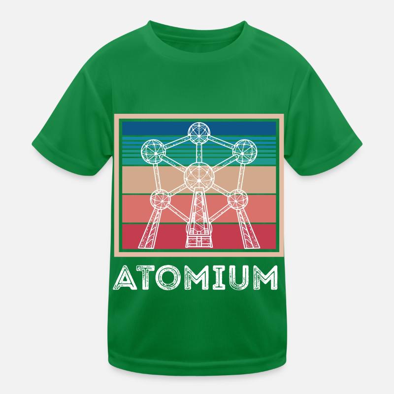 Atom Atomium Atomkern Physiker Wissenschaft Physik Kinder Funktions-T-Shirt