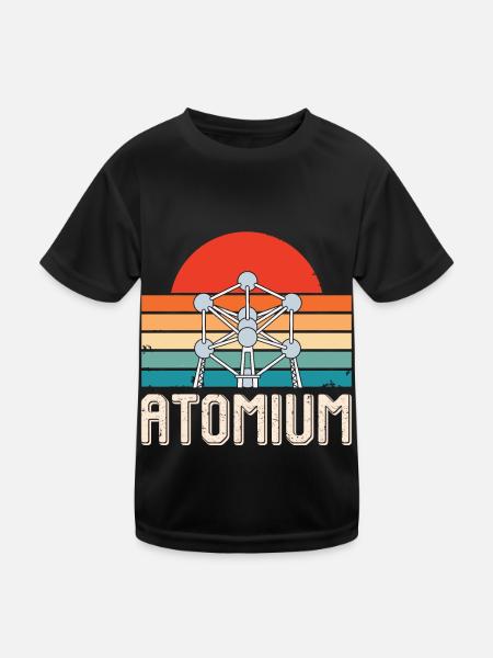 Physique atomique Atomium Science du noyau atomique Physicien - T-shirt sport Enfant - noir - Devant
