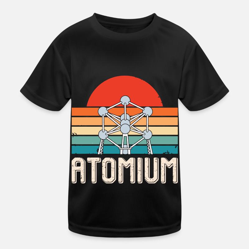 Atom Physik Atomium Atomkern Wissenschaft Physiker Kinder Funktions-T-Shirt
