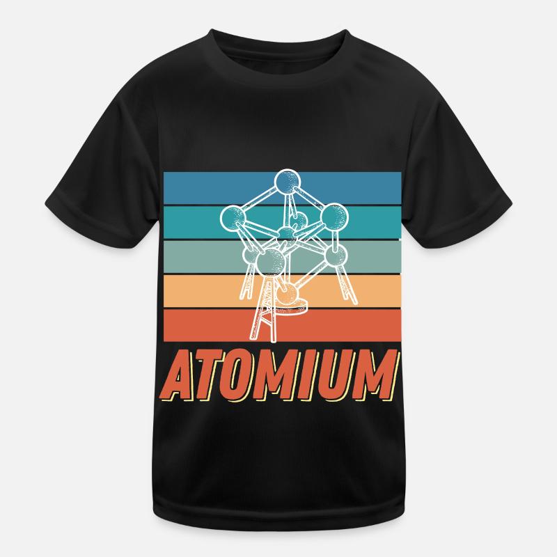Atomium Wissenschaft Atomkern Physik Atom Physiker - Kinder Funktions-T-Shirt - Schwarz