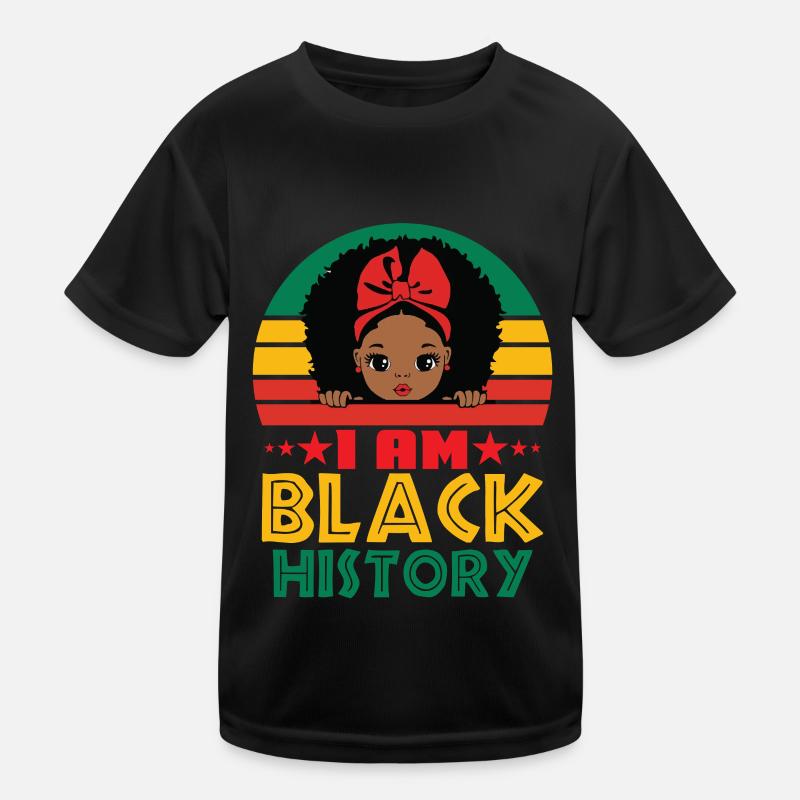 Black History Women Stolzes schwarzes Melaninfest Kinder Funktions-T-Shirt