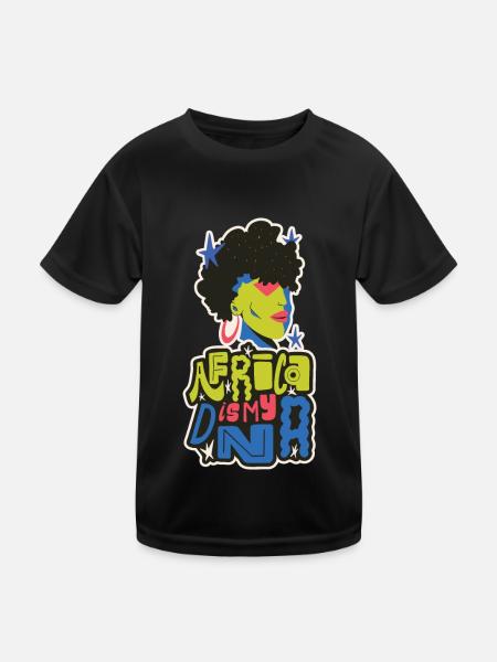 Mois de l’histoire des Noirs de l’ADN en Afrique Mélanine Shva - T-shirt sport Enfant - noir - Devant