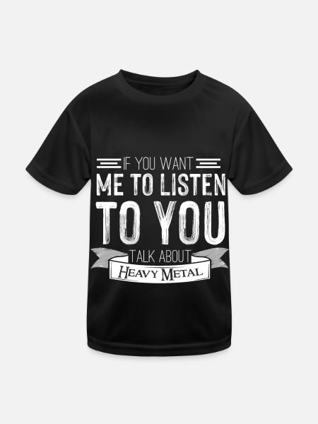 Heavy Metal Fan Rocking Metal Fan Hard Rock Music - Kids Functional T-Shirt - black - Front
