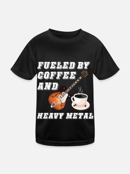 Rocking Music Heavy Metal Coffee Hard Rock Metal F - Kids Functional T-Shirt - black - Front