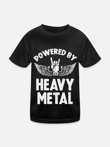 Heavy Metal Power Metal Fan Rocking Hard Rock Musi - T-shirt sport Enfant - noir - Devant