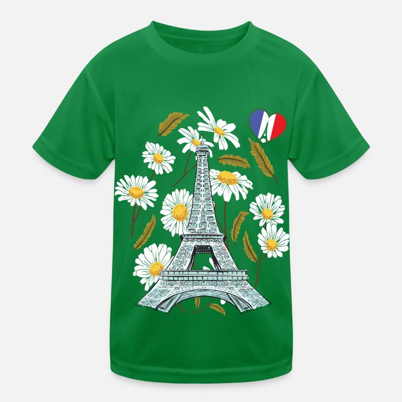 Tour Eiffel en automne Paris souvenir automne en Fran T-shirt sport Enfant