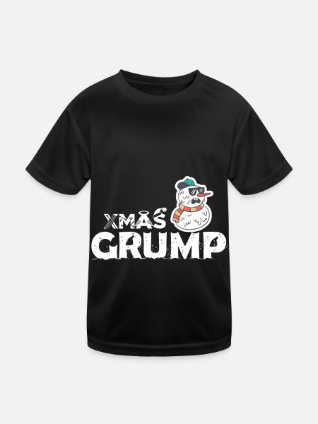 Merry Christmas Punks Snowman Punk Grump Xm - Kids Functional T-Shirt - black - Front