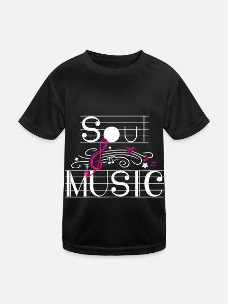 Soul Music Afro Soul Music Sheet Music Music Lovers Mu - Kids Functional T-Shirt - black - Front