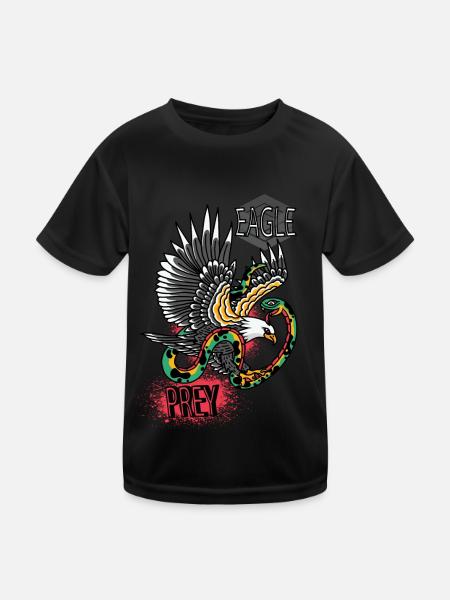 Falcon Sharp objects Falconry Eagle Goshawk Falk - Kids Functional T-Shirt - black - Front