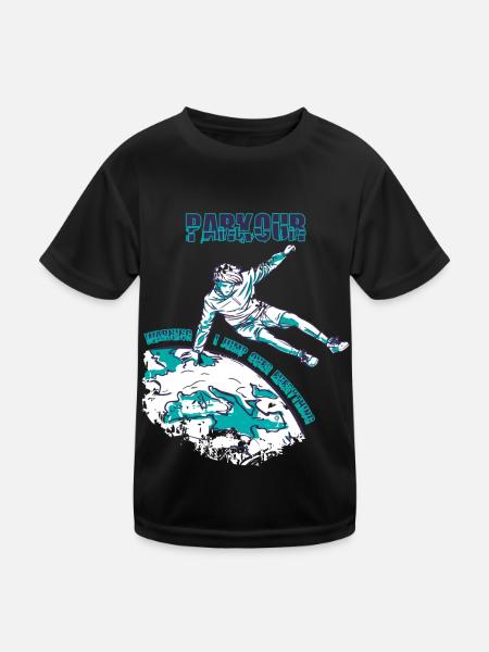 Avertissement Parkour Sautez par-dessus tout Freestyle Runnin - T-shirt sport Enfant - noir - Devant