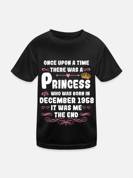 Il était une fois une princesse. Décembre 1958 Gebur - T-shirt sport Enfant - noir - Devant