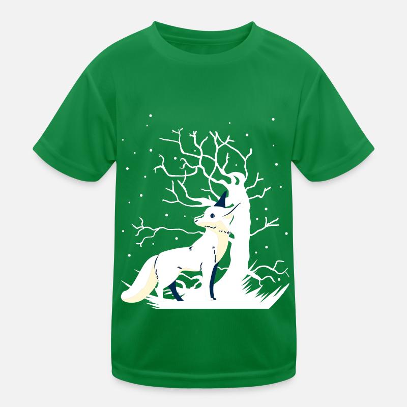 Fuchs Waldtiere Schnee Winter Weihnachtsgeschenk Kinder Funktions-T-Shirt