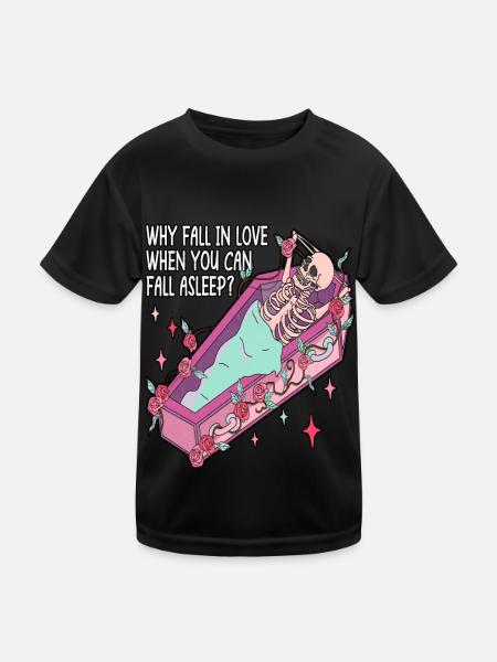 Why Fall In Love When You Anti Valentine's Day - Kids Functional T-Shirt - black - Front
