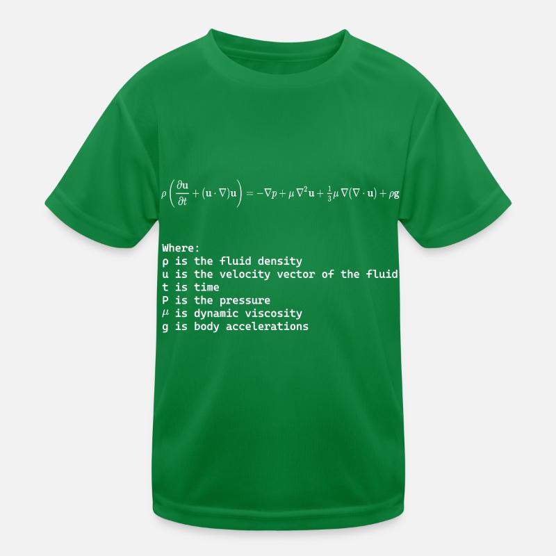 Navier Stokes Equation Fundamental Fluid Dynamics Kinder Funktions-T-Shirt