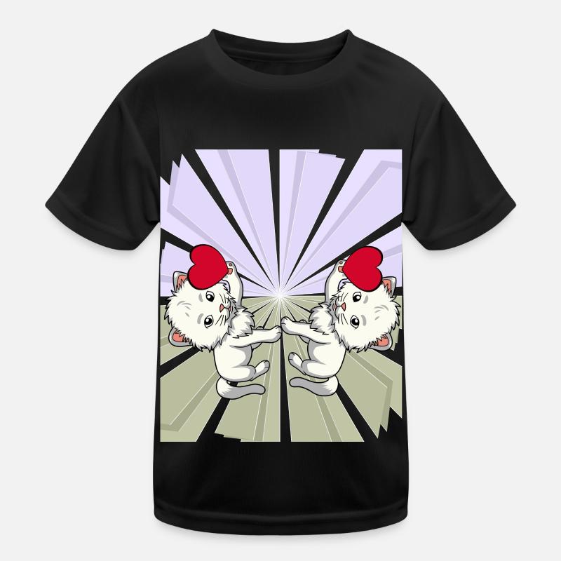 Heart Cats Congratulations Birthday Kids Functional T-Shirt