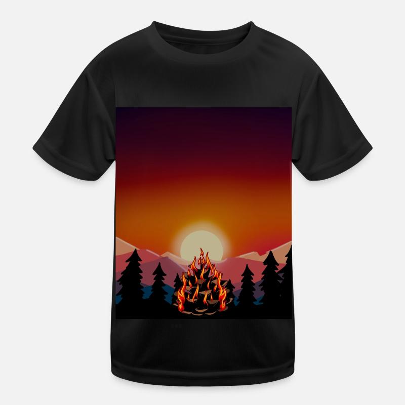 ecology, conservation, fire, forest, fire, inferno, CO2 Kids Functional T-Shirt