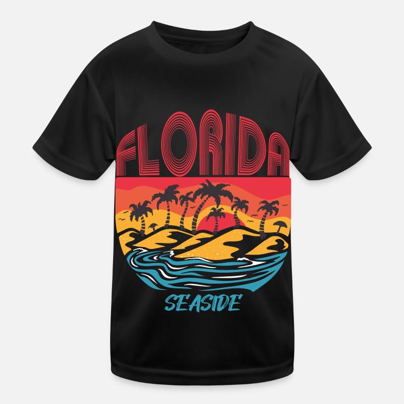 Coastal Florida Holiday Ocean Beach Surf T-shirt sport Enfant